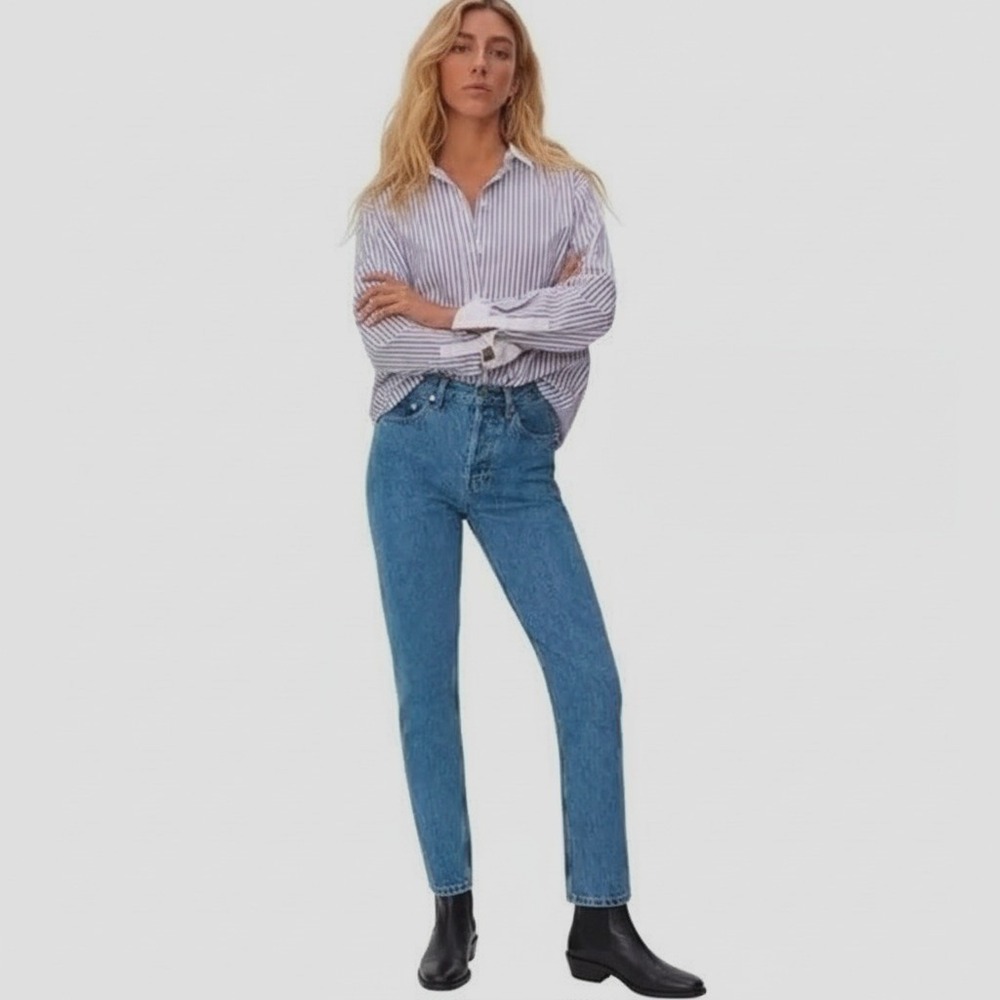 Everlane The Curvy 90s Cheeky Straight Jeans Womens 31R Organic Cotton High Rise